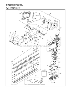 Cutting Blade Diagram and Parts List for CHTZ2460 (00100101 AND UP)(2012-08) RedMax Hedge Trimmer