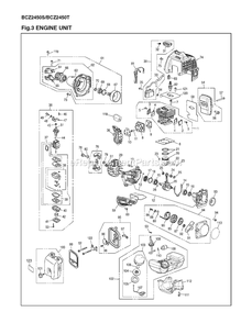 Engine Diagram and Parts List for BCZ2450T 91101001 AND UP RedMax Edger