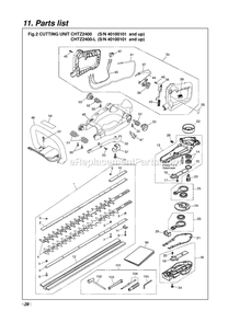 Part Location Diagram of 5217542-01 RedMax Body