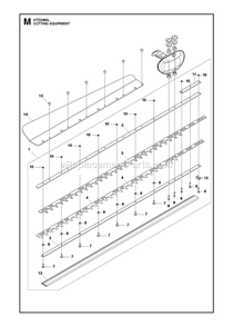 Cutting Equipment Diagram and Parts List for HTZ2460L (967335101)(2018-02) RedMax Hedge Trimmer