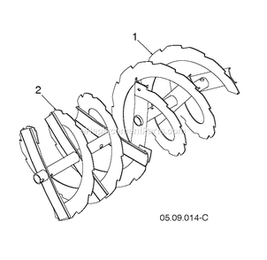 Auger Housing And Impeller 3 Diagram and Parts List for DST30 (96192010801)(2019-04) RedMax Snow Blower