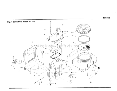 Attachments Diagram and Parts List for MD430M  RedMax Leaf Blower / Vacuum