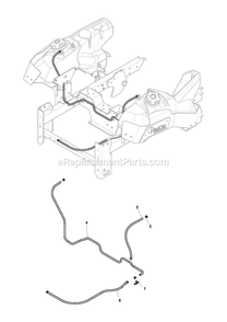 Fuel Tank 1 Diagram and Parts List for CZT60X  RedMax Lawn Tractor