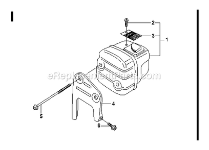 Muffler Diagram and Parts List for G5300 000001 AND UP RedMax Chainsaw
