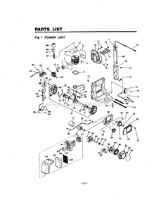 Engine Diagram and Parts List for EBA431 711927 AND UP RedMax Leaf Blower / Vacuum