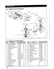 Drive Diagram and Parts List for BT2200LDC 000001 AND UP RedMax Edger