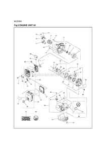 Engine 2 Diagram and Parts List for BCZ250S (967668801)(2017-06) RedMax Edger