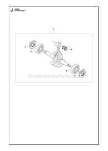 Crankshaft Diagram and Parts List for GZ550  RedMax Chainsaw