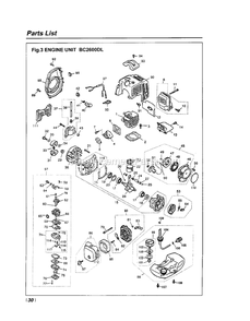 Engine Diagram and Parts List for BC2600DL 978729 AND UP RedMax Edger