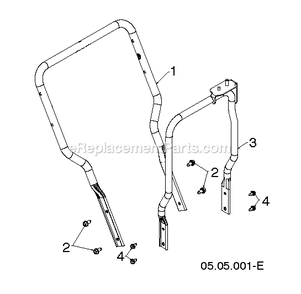 Handle 1 Diagram and Parts List for DST27 (96192010701)(2019-03) RedMax Snow Blower