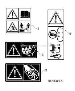Decals 2 Diagram and Parts List for DST30 (96192010801)(2019-04) RedMax Snow Blower