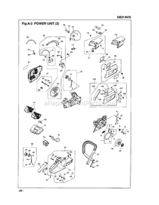 Engine 2 Diagram and Parts List for G621AVS 200101 - 330137 RedMax Chainsaw