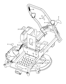 Decals Diagram and Parts List for RZT61X (967671201-00)(2017-09) RedMax Lawn Tractor