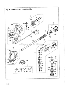 Part Location Diagram of 5133657-01 RedMax Crankcase