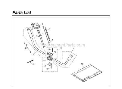 Product Complete Diagram and Parts List for W-HANDLEKIT (526015901)(2010-07) RedMax Lawn Tractor Accessories