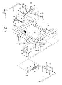 Mower Lift / Deck Lift Diagram and Parts List for RZT54X (96767110200)(2019-12) RedMax Lawn Tractor