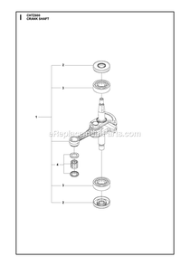 Crankshaft Diagram and Parts List for CHTZ600  RedMax Hedge Trimmer