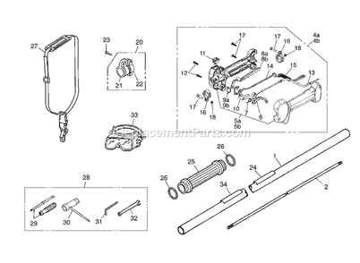 Drive Diagram and Parts List for PSZ2460S (00100101 AND UP)(2012-08) RedMax Pole Saw