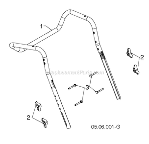 Handle 2 Diagram and Parts List for DST30 (96192010801)(2019-04) RedMax Snow Blower