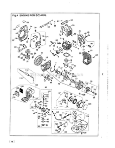 Engine Diagram and Parts List for BC341DL 000001 AND UP RedMax Edger