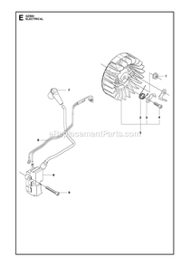 Electrical Diagram and Parts List for GZ550  RedMax Chainsaw