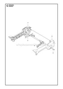 Handle Diagram and Parts List for BTR250PL  RedMax Edger