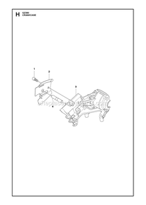Crankcase Diagram and Parts List for GZ360  RedMax Chainsaw