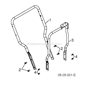 Handle 1 Diagram and Parts List for DST30 (96192010801)(2019-04) RedMax Snow Blower