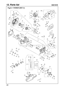 Engine 2 Diagram and Parts List for G621AVS 330138 - 642077 RedMax Chainsaw