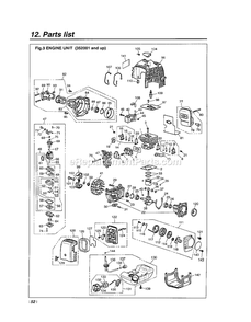 Engine Diagram and Parts List for EXZ2500SPU 352001 AND UP RedMax Edger