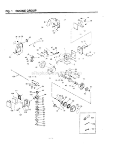 Engine Diagram and Parts List for RE220 000001 AND UP RedMax Edger