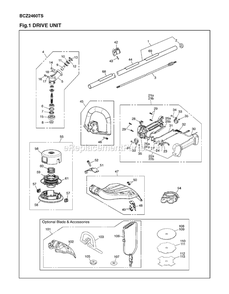 Part Location Diagram of 5288407-01 RedMax Label