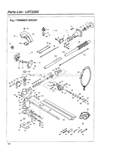 Part Location Diagram of 5213593-01 RedMax Recoil Assy