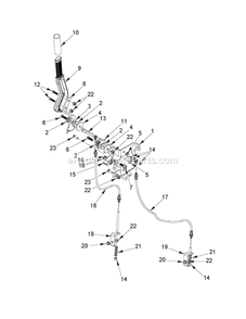 Brake Diagram and Parts List for CV48 (970465201)(2020-02) RedMax Lawn Tractor