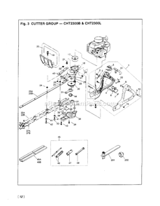 Drive Diagram and Parts List for CHT2300B 507005 - 660000 RedMax Hedge Trimmer