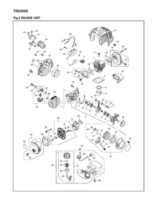 Engine Diagram and Parts List for TR2350S 90200101 AND UP RedMax Edger