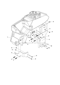 Fuel Tank 1 Diagram and Parts List for CZT60X (97049750100)(2020-12) RedMax Lawn Tractor