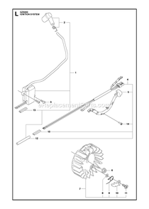 Ignition System Diagram and Parts List for GZ5000  RedMax Chainsaw