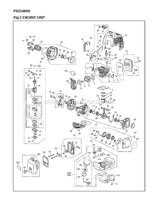 Engine Diagram and Parts List for PSZ2460S (00100101 AND UP)(2012-08) RedMax Pole Saw
