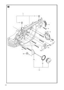 Crankcase 2 Diagram and Parts List for GZ7000 000001 AND UP RedMax Chainsaw