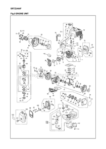 Engine Diagram and Parts List for SRTZ2460F (00100101 AND UP)(2012-08) RedMax Hedge Trimmer