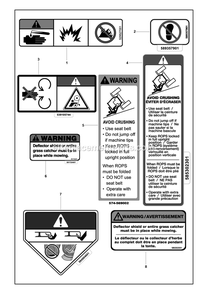 Decals 2 Diagram and Parts List for CZTE60  RedMax Lawn Tractor