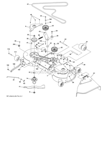 Mower Deck / Cutting Deck Diagram and Parts List for GT2454F (96043023800)(2017-10) RedMax Lawn Tractor