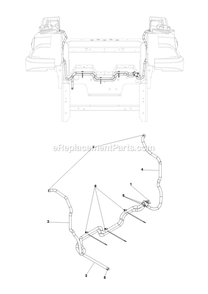 Fuel Line And Valve Diagram and Parts List for CZT60X  RedMax Lawn Tractor