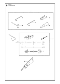 Accessories Diagram and Parts List for GZ5000  RedMax Chainsaw