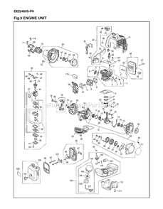 Engine Diagram and Parts List for EXZ2460SPH 00800101 AND UP RedMax Edger