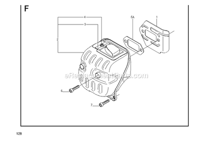 Muffler Diagram and Parts List for GZ7000 000001 AND UP RedMax Chainsaw