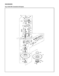 Cutting Equipment Diagram and Parts List for SGCZ2450S 90800101 AND UP RedMax Edger
