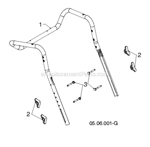 Handle 1 Diagram and Parts List for DST24 (96192010601)(2019-04) RedMax Snow Blower