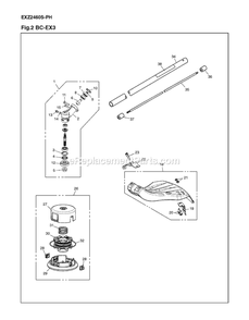 Part Location Diagram of 574267501 Husqvarna Gearcase
